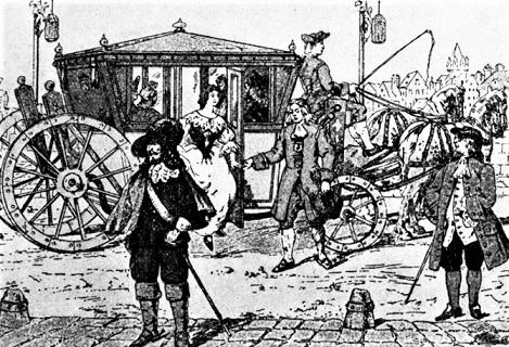 Carrosse public à 5 sols.